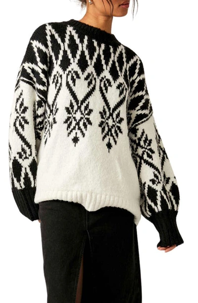 Shop Free People Fireside Tunic Sweater In Ivory