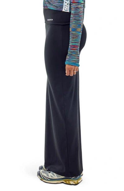 Shop Iets Frans Sporty Maxi Knit Column Skirt In Black