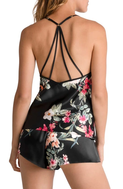 Shop In Bloom By Jonquil Strappy Camisole Short Pajamas In Black