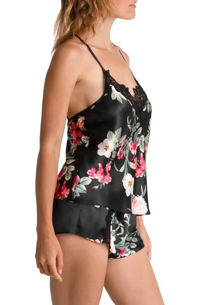 Shop In Bloom By Jonquil Strappy Camisole Short Pajamas In Black