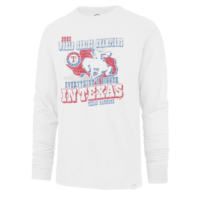 Shop 47 ' White Texas Rangers 2023 World Series Champions Local Playoff Franklin Long Sleeve T-shirt