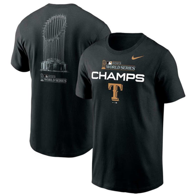 Shop Nike Black Texas Rangers 2023 World Series Champions Trophy T-shirt