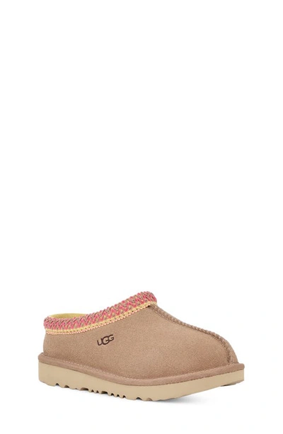 Shop Ugg Kids' Tasman Ii Embroidered Slipper In Chestnut/ Pink