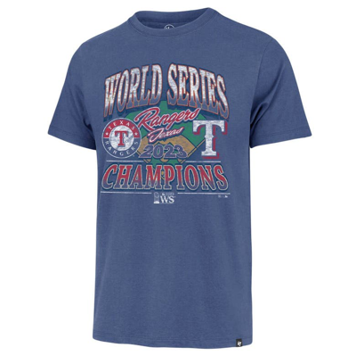 Shop 47 '  Royal Texas Rangers 2023 World Series Champions Playoff Franklin T-shirt