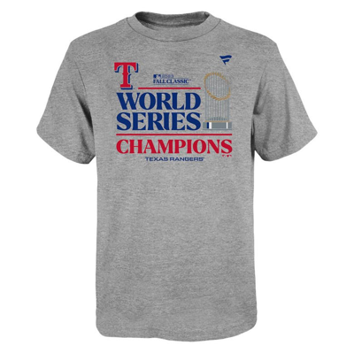 Shop Fanatics Youth  Branded Heather Gray Texas Rangers 2023 World Series Champions Locker Room T-shirt