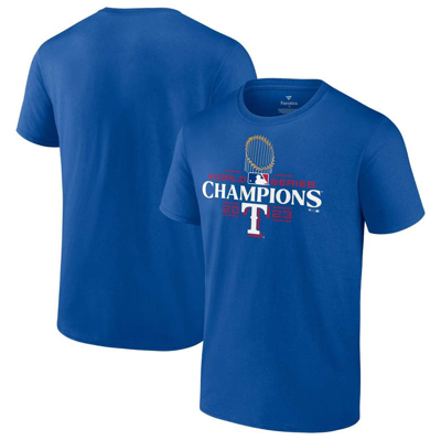 Shop Fanatics Branded Royal Texas Rangers 2023 World Series Champions Official Logo T-shirt