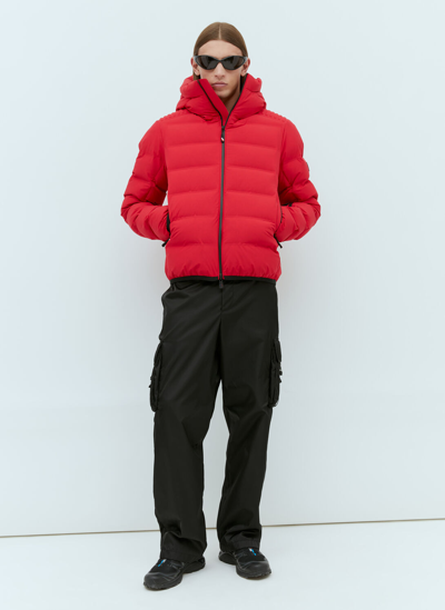 Shop Moncler Lagorai Short Down Jacket In Red