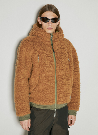 Shop Roa Heavy Furry Jacket In Brown