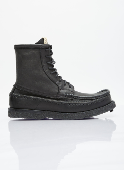Shop Visvim Cheekag-folk Boots In Black