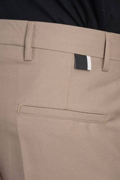 Shop Low Brand Pants In Beige Wool