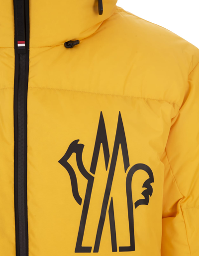 Shop Moncler Yellow Verdons Down Jacket