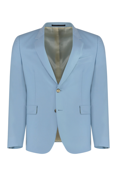 Shop Paul Smith Wool And Mohair Two Piece Suit In Light Blue