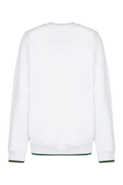 Shop Casablanca Logo Detail Cotton Sweatshirt In White