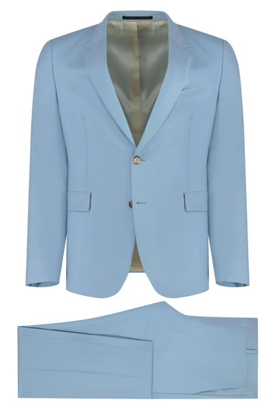 Shop Paul Smith Wool And Mohair Two Piece Suit In Light Blue