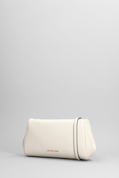 Shop Michael Kors Belle Shoulder Bag In Beige Leather
