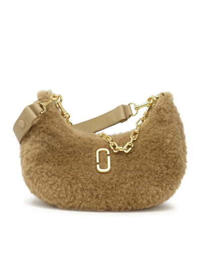 Shop Marc Jacobs Synthetic Fur The Curve Bag In Camel