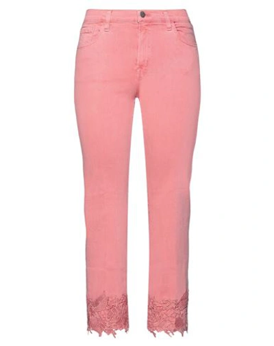 Shop J Brand Woman Jeans Pink Size 25 Cotton, Polyester, Lycra