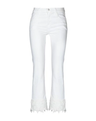 Shop J Brand Woman Jeans White Size 24 Cotton, Polyester, Lycra