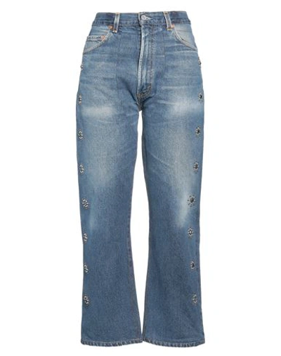 Re/done With Levi's Woman Jeans Blue Size 30 Cotton In Blue