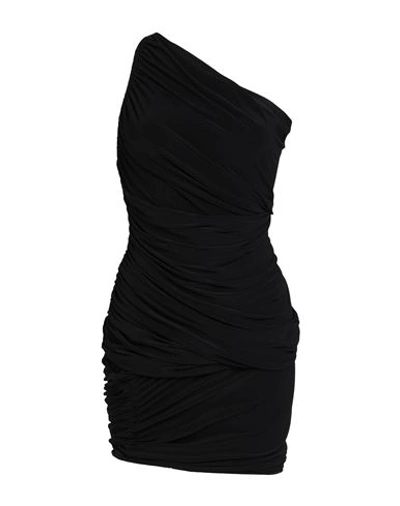 Shop Norma Kamali Woman Midi Dress Black Size 4 Polyester, Elastane