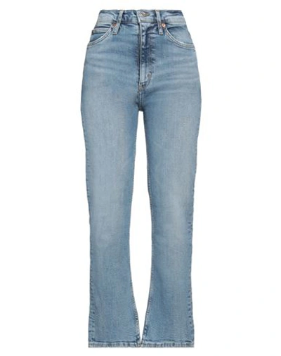 Re/done Woman Jeans Blue Size 32 Cotton, Polyester, Elastane In Blue
