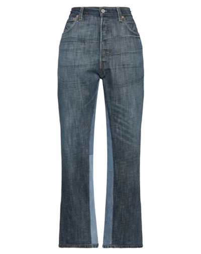 Re/done With Levi's Woman Jeans Blue Size 30 Cotton In Blue