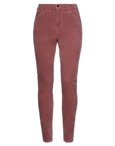 J Brand Woman Pants Antique Rose Size 25 Cotton, Modal, Polyester, Polyurethane In Pink