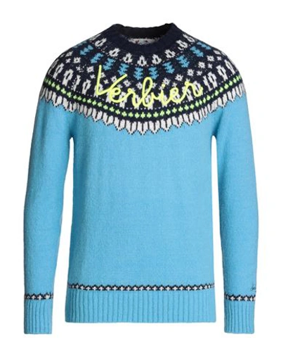 Shop Mc2 Saint Barth Heron Nordic Soft Man Sweater Light Blue Size L Acrylic, Polyamide, Alpaca Wool