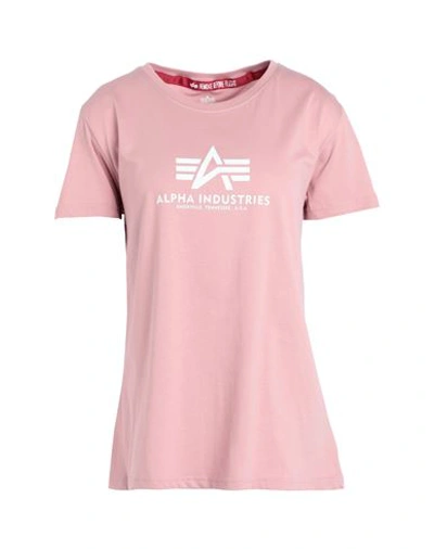 Shop Alpha Industries Woman T-shirt Pink Size M Cotton