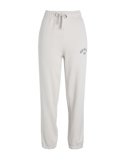 Shop New Balance Essentials Varsity Fleece Pant Woman Pants Light Grey Size L Cotton, Polyester