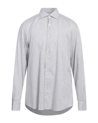 Shop Zegna Man Shirt Light Grey Size Xxl Cotton