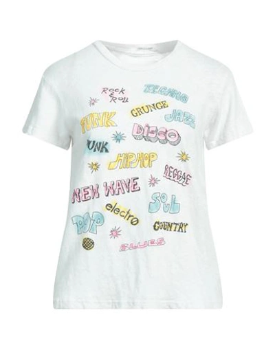 Shop Mother Woman T-shirt White Size L Cotton, Linen