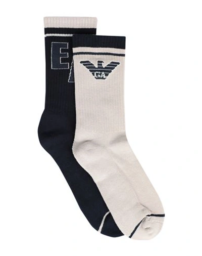 Shop Emporio Armani Man Socks & Hosiery Beige Size Onesize Cotton, Polyamide, Elastane