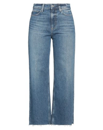 Shop Paige Woman Jeans Blue Size 28 Cotton, Elastane
