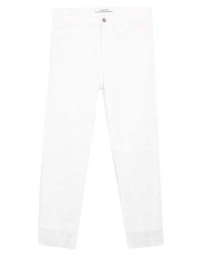 Shop J Brand Woman Pants White Size 26 Cotton, Polyester, Elastane