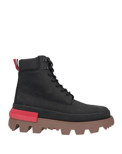 Shop Moncler Man Ankle Boots Black Size 10 Soft Leather, Textile Fibers