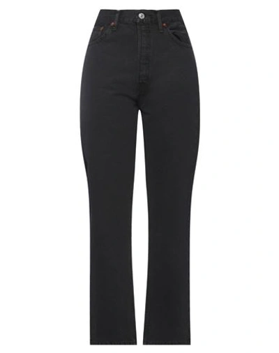 Re/done Woman Jeans Black Size 23 Cotton In Black
