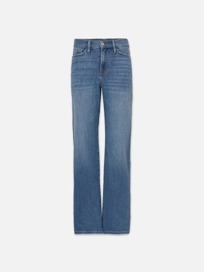 Shop Frame Le Slim Palazzo Jeans In Blue