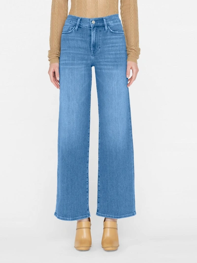 Shop Frame Le Slim Palazzo Jeans In Blue