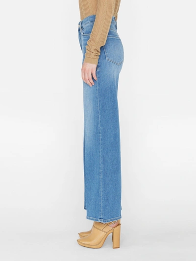 Shop Frame Le Slim Palazzo Jeans In Blue