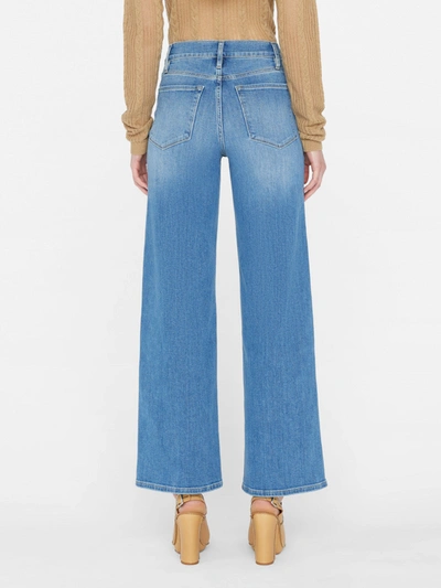 Shop Frame Le Slim Palazzo Jeans In Blue