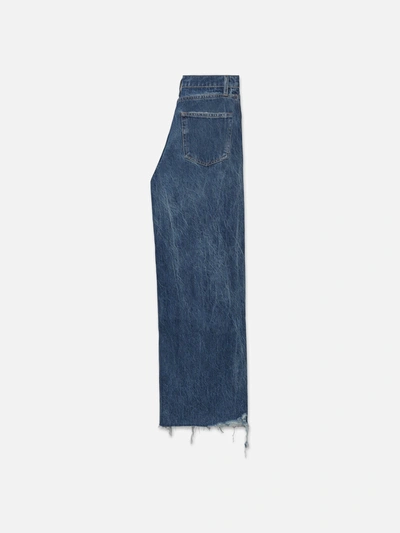 Shop Frame The Relaxed Straight Jeans Beluga Modern Chew Denim In Blue