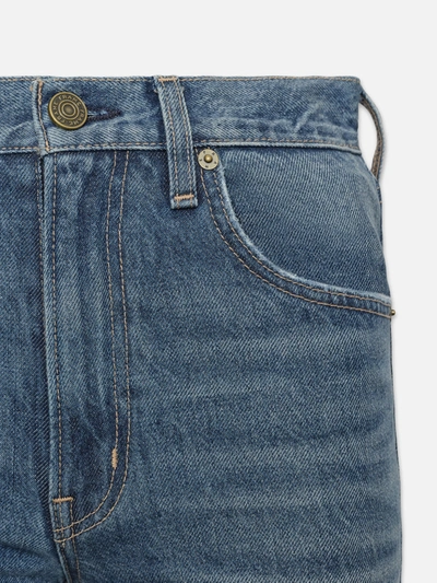 Shop Frame The Relaxed Straight Jeans Beluga Modern Chew Denim In Blue