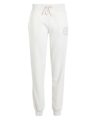 Shop Emporio Armani Woman Pants Cream Size S Cotton, Polyester In White