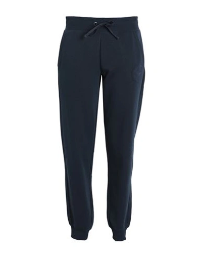 Shop Emporio Armani Woman Pants Navy Blue Size L Cotton, Polyester