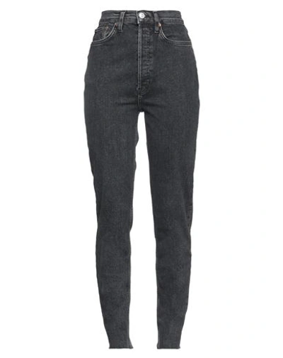 Shop Re/done Woman Jeans Steel Grey Size 29 Cotton, Elastane