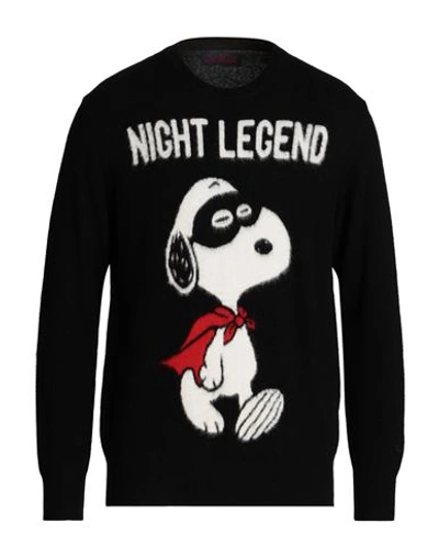 Shop Mc2 Saint Barth Heron Light Brushed Man Sweater Black Size L Wool, Viscose, Polyamide, Cashmere