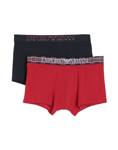 Shop Emporio Armani Man Boxer Red Size L Cotton, Elastane