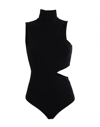 Shop Wolford Woman Bodysuit Black Size L Polyamide, Elastane
