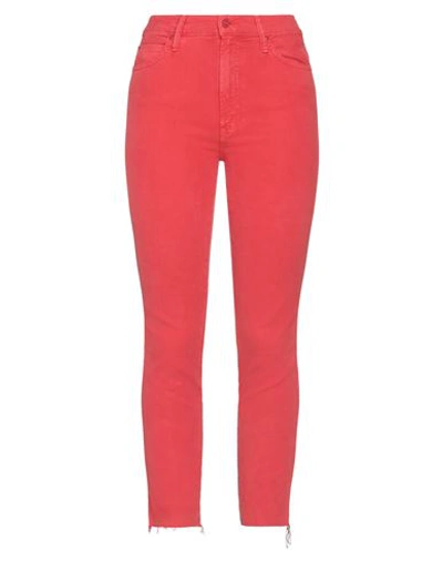 Shop Mother Woman Jeans Red Size 30 Cotton, Lyocell, Elastane